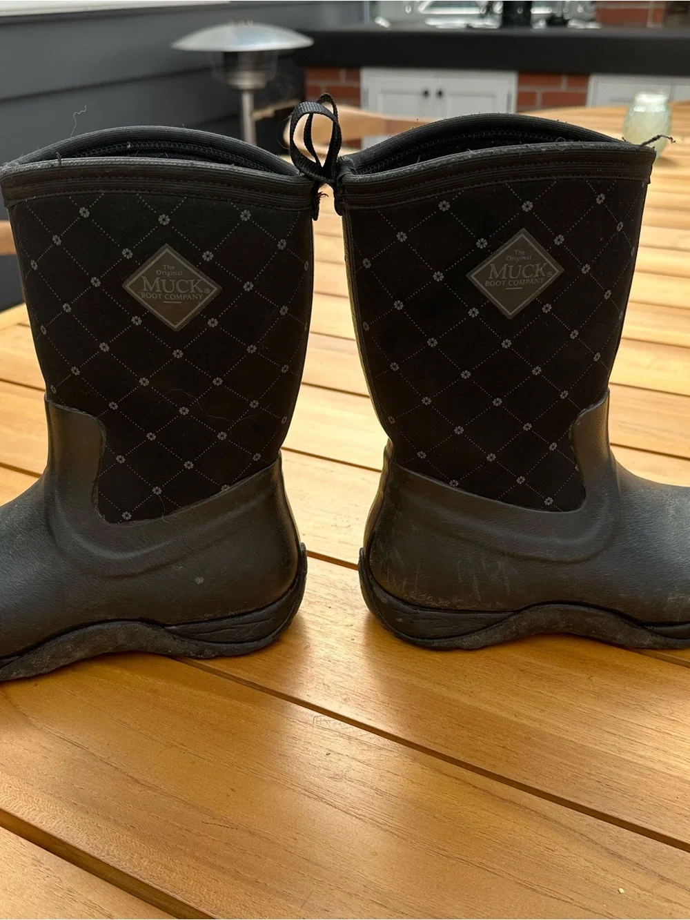 Women's Black Waterproof Winter Rain Boots - Pull-On Design
